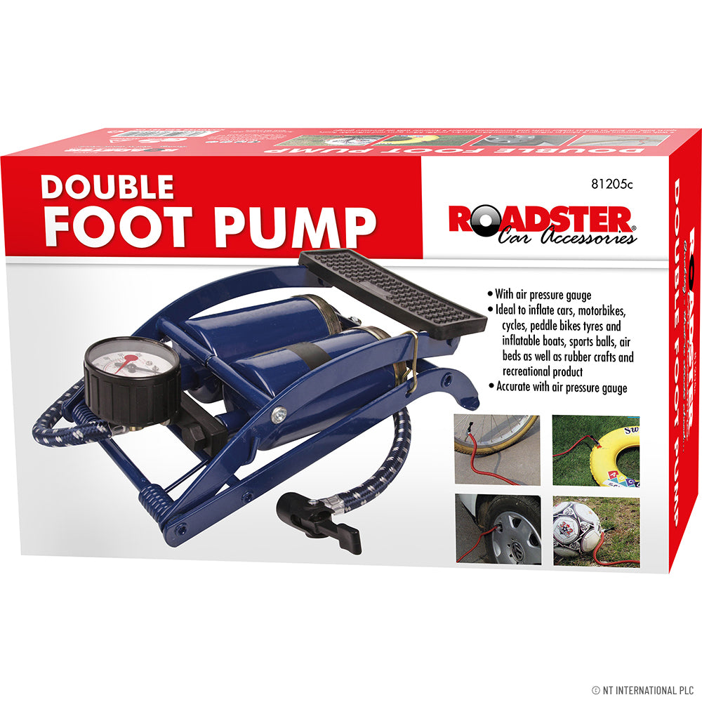Peak Kit Double Foot Pump with Gauge - Boxed - Peak Kit