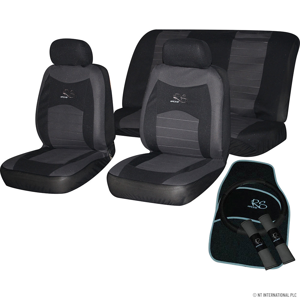 15pc RS Car Seat Cover Set Grey