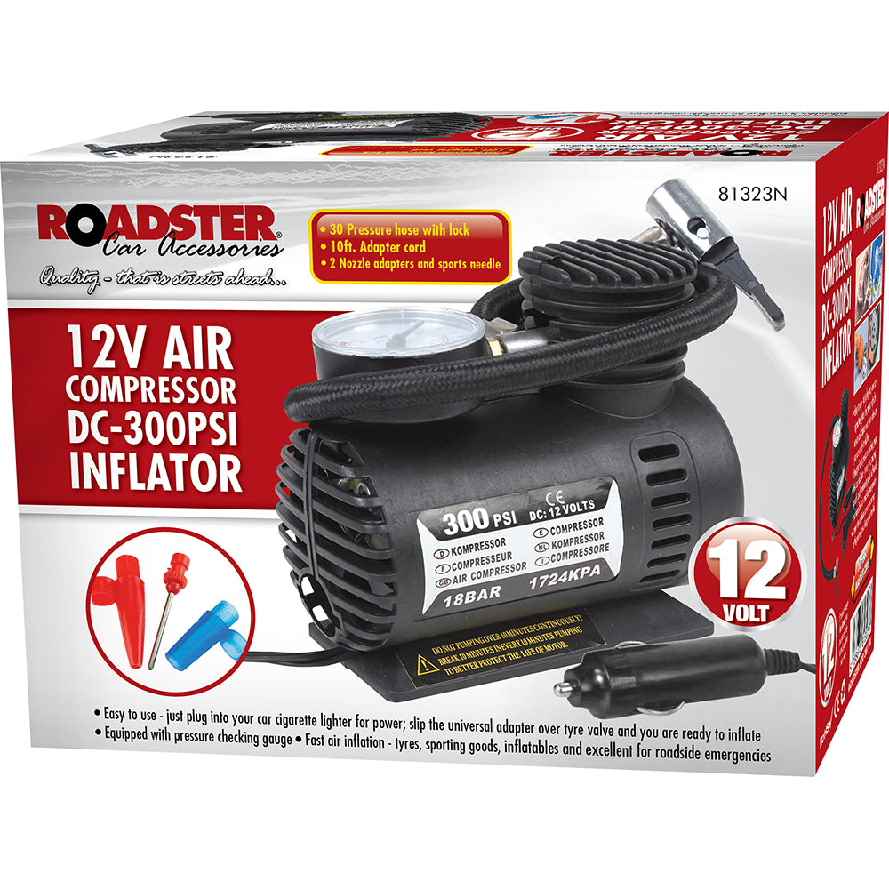 300psi 12v Mini Air Compressor - Boxed