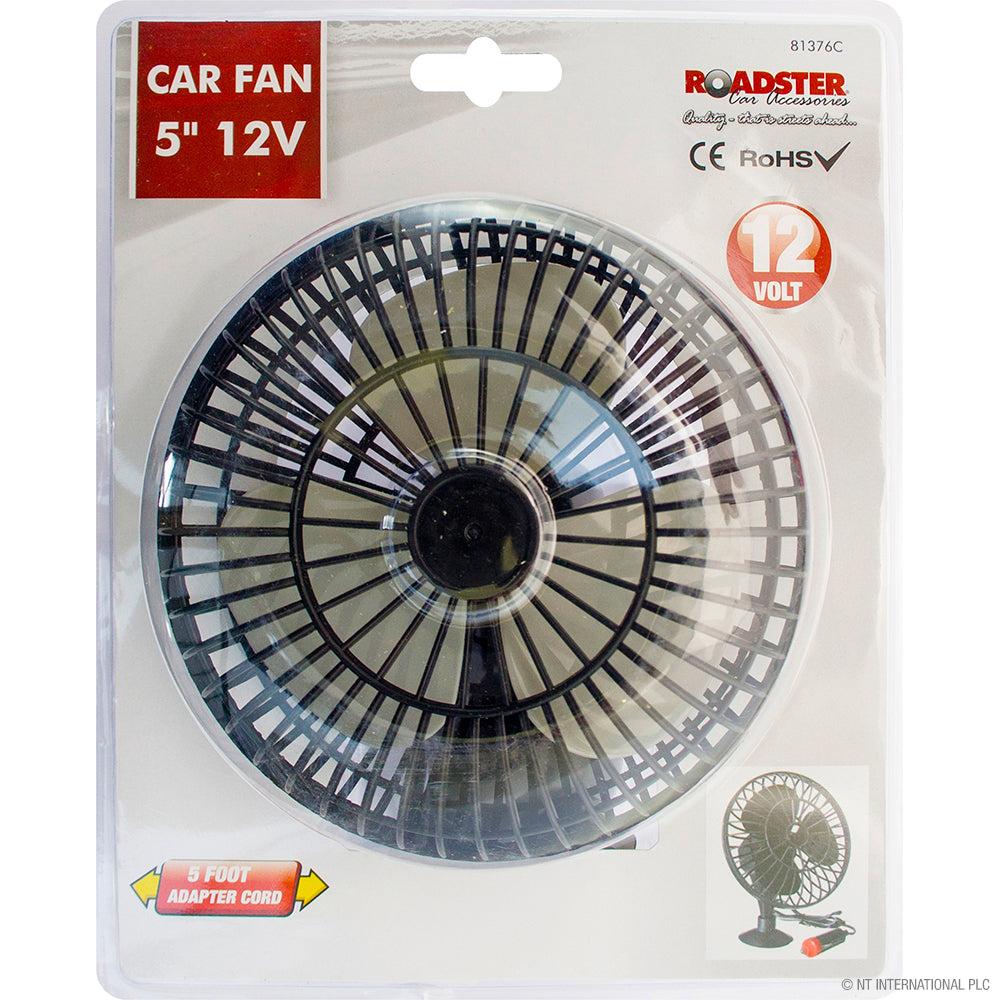 5" 12v Car Fan - Double Blister