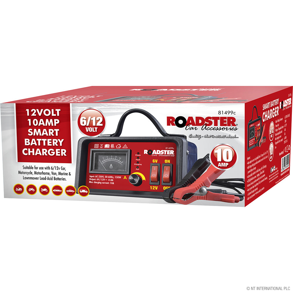 10 Amp Smart Battery Charger 6-12v