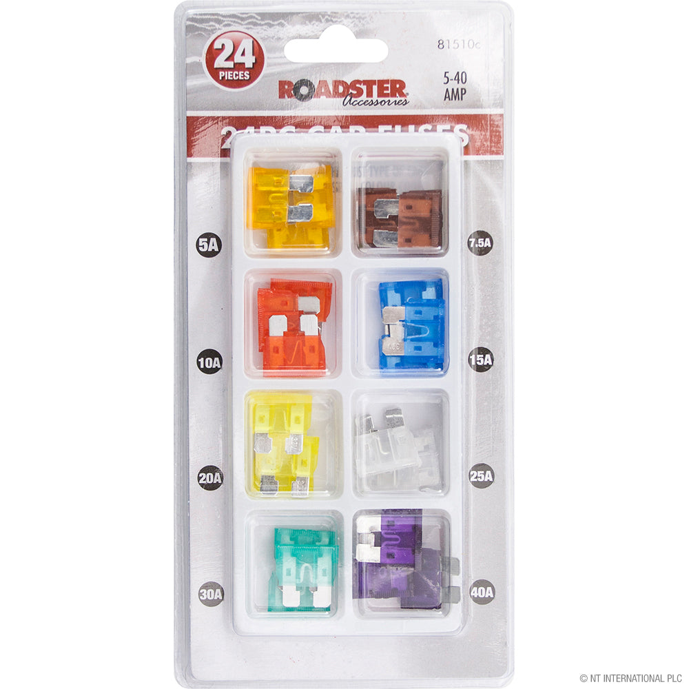 Peak Kit 24pc Car Fuse - Assorted 5-40amp - Peak Kit