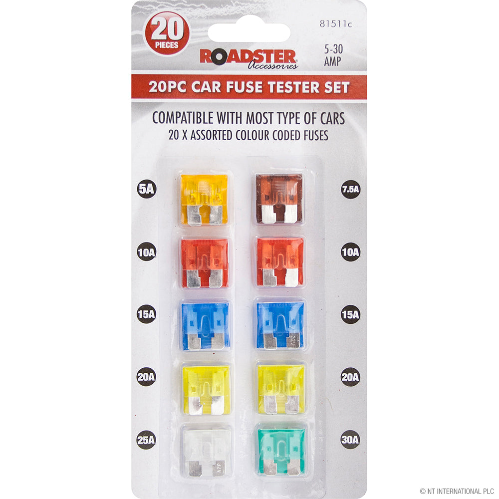20pc Car Fuse - Assorted 5-30amp