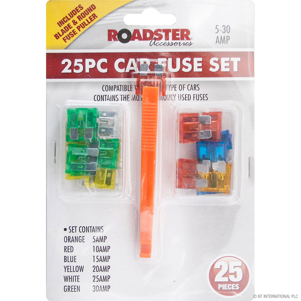 25pc Car Fuse Set 5 - 30 Amp