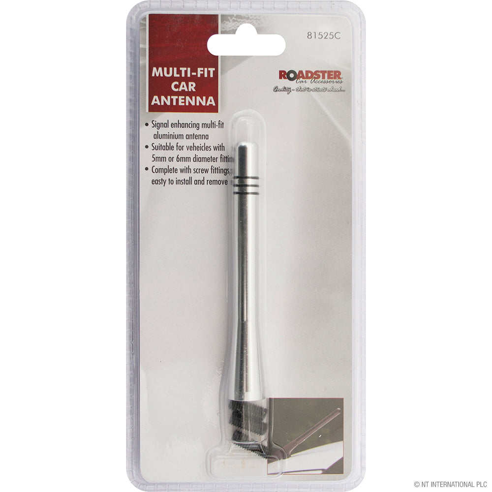 Multi Fit Car Antenna - Chrome