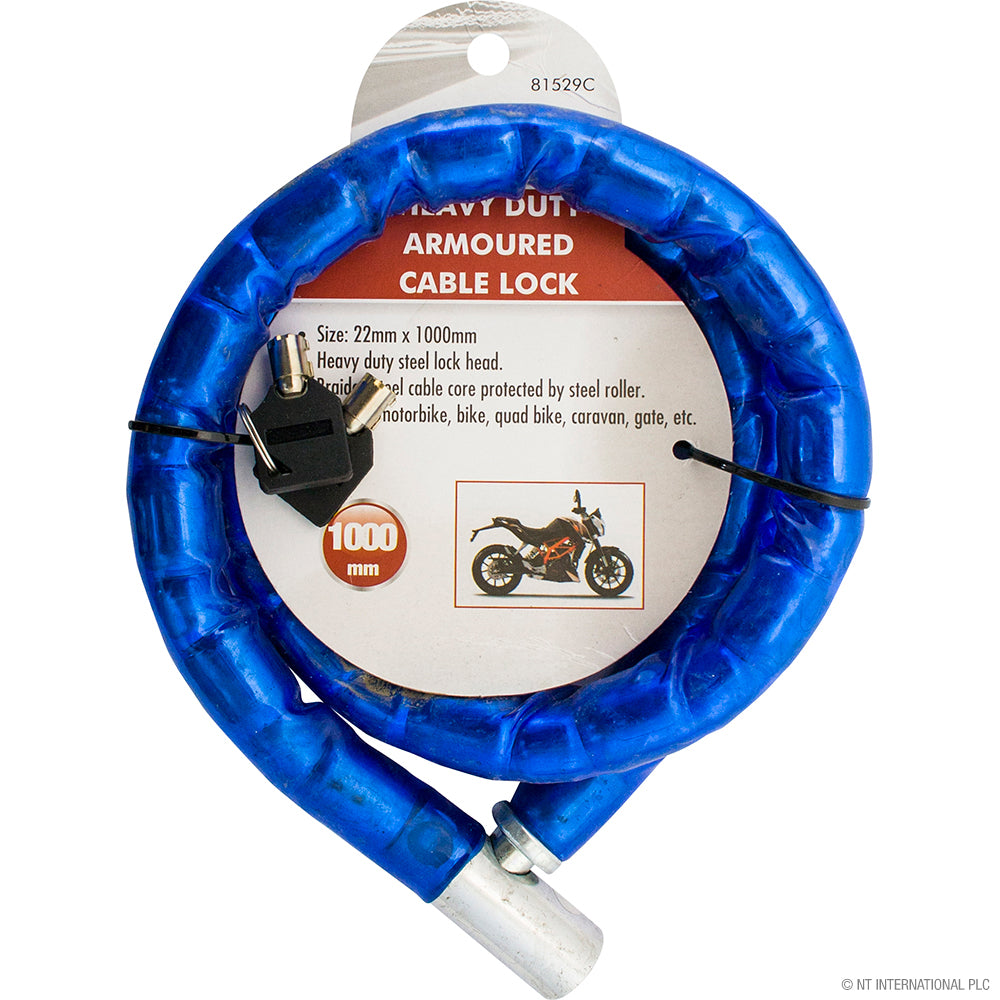 1.0m Armoured Cable Lock 22mm