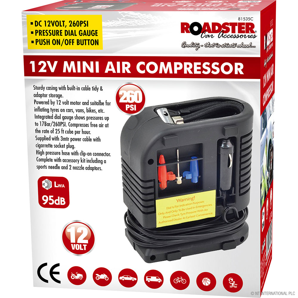 Peak Kit 12v Mini Air Compressor - 260psi - Peak Kit
