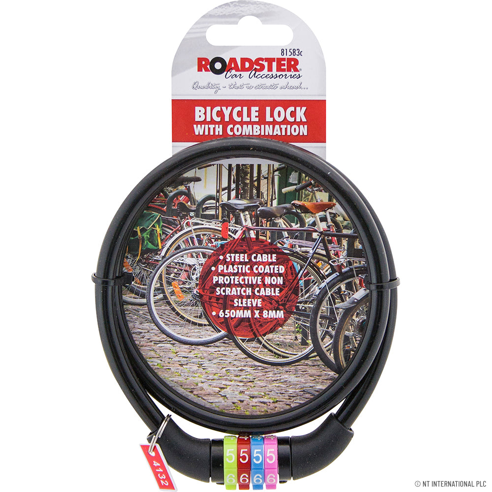 4 Digit Combination Bike Lock 8 x 650mm