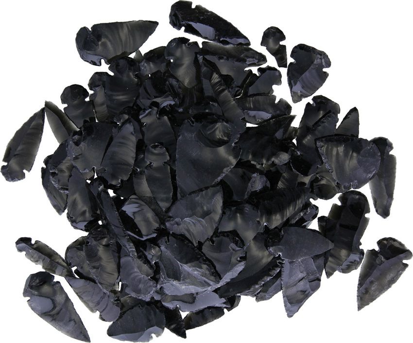 Black Obsidian Arrowhead Collection - Arrowhead Black Black - Arrowhead
