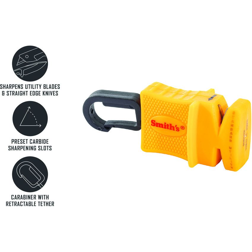 Smith's Sharpeners Knife Sharpener Outdoor Yellow (Work-Site Sharpe - Smith's Sharpeners (image 2)