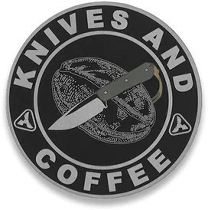 Bastinelli Knives Logo Morale Patch - AuCon Natural Titanium Natural Titanium - AuCon