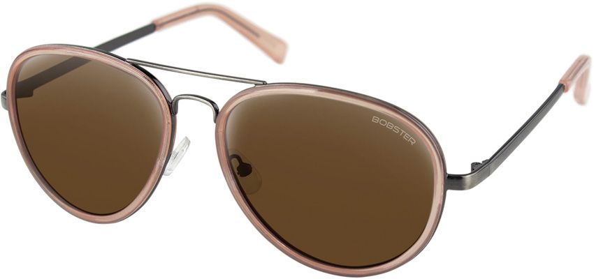 Outdoor Apparel Accessory - Bobster Blush/Gunmetal frame with Brown/S Blush/Gunmetal frame with Brown/Silver Mirror lens - B