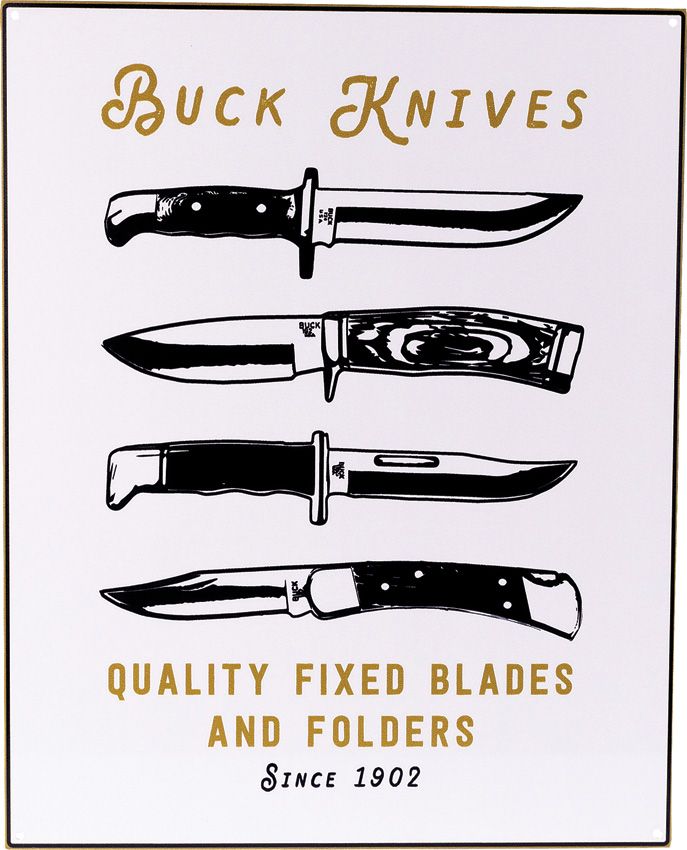 Nostalgic Embossed Tin Wall Sign - Buck - Buck