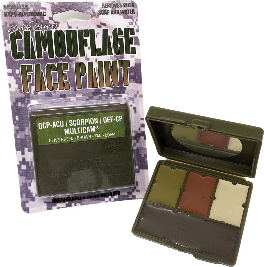 Outdoor Survival Gear - Camouflage Face Paint OD Green, Brown, Tan, L OD Green, Brown, Tan, Loam - Camouflage Face Paint