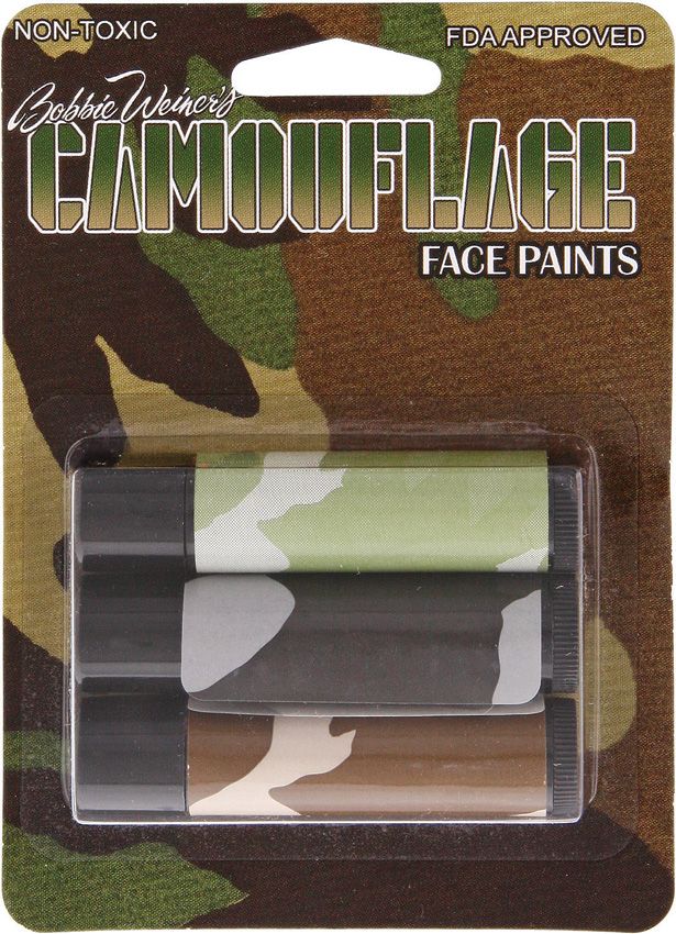 Outdoor Survival Gear - Camouflage Face Paint Brown, Green, Black Brown, Green, Black - Camouflage Face Paint