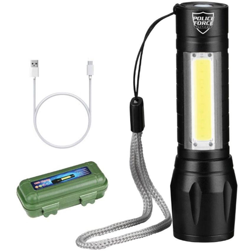 Police Force Tactical Rechargeable LED Torch 225 Lumens - Police Force Tactical (image 4)