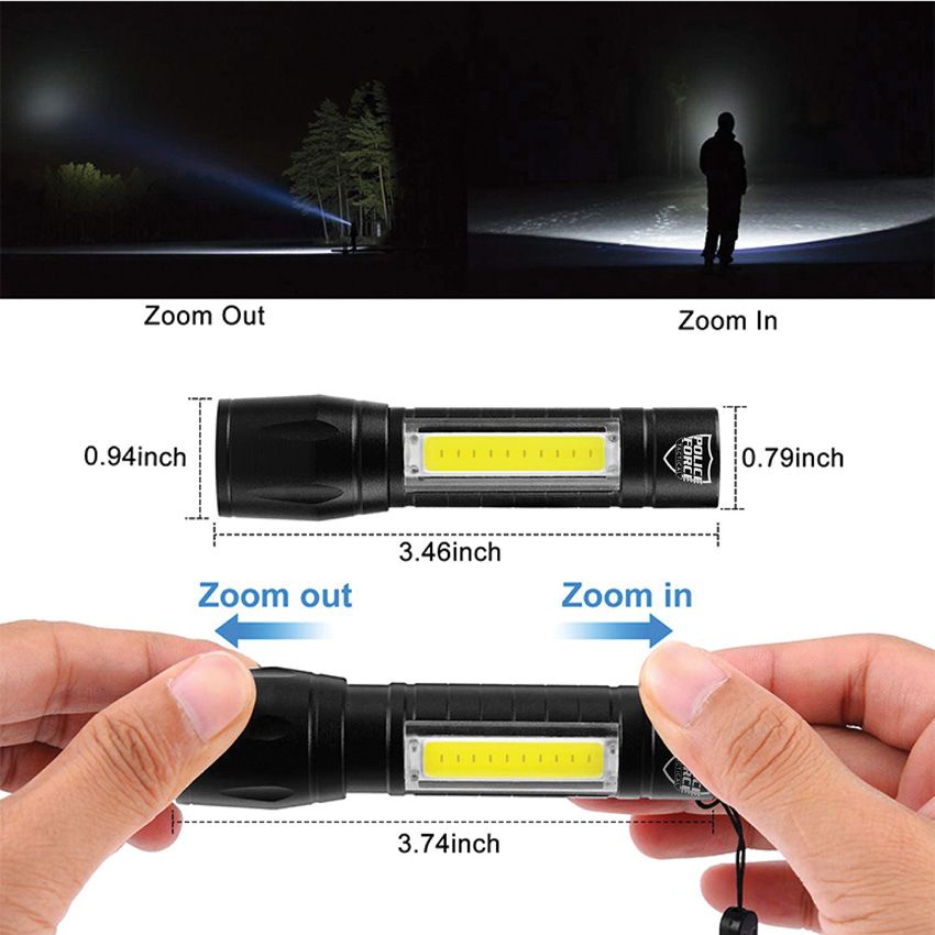 Police Force Tactical Rechargeable LED Torch 225 Lumens - Police Force Tactical (image 5)