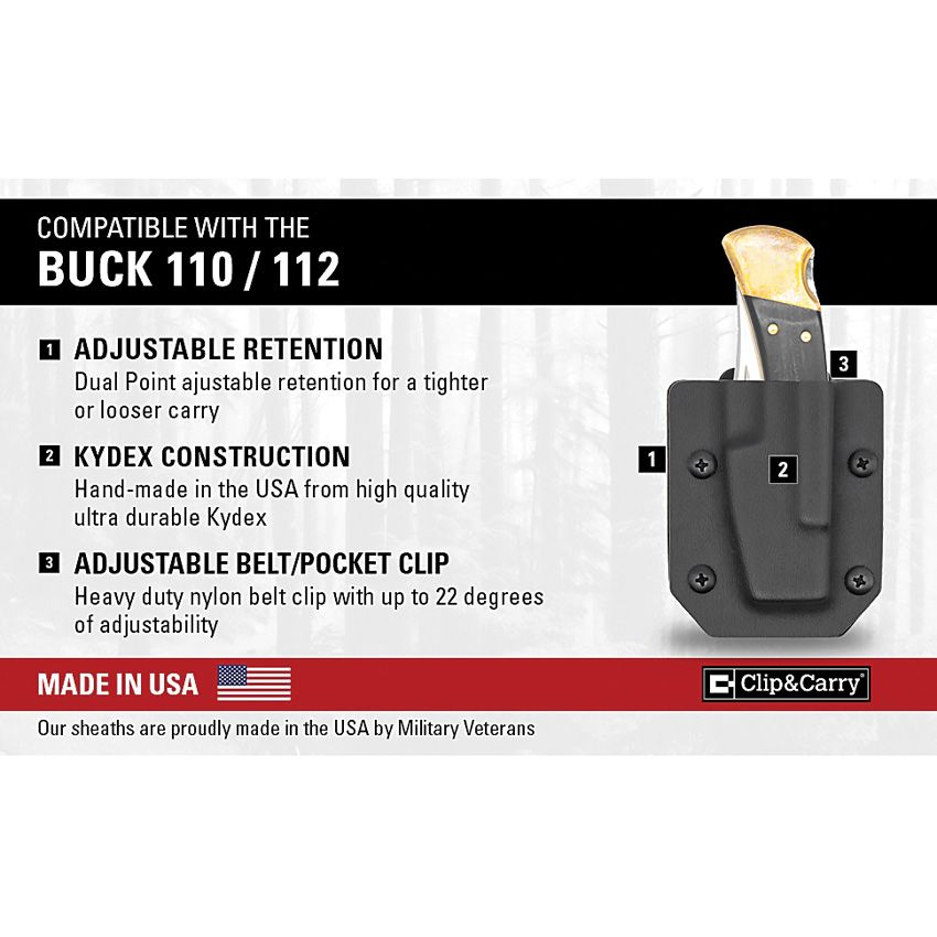 Clip & Carry 110/112 Sheath Black - Clip & Carry (image 3)