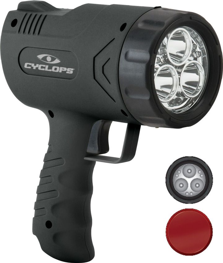 Rechargeable LED Torch - Cyclops Black Black - Cyclops