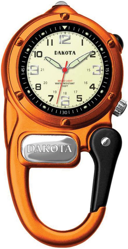 Clip-On Digital Watch Carabiner - Dakota Orange Orange - Dakota