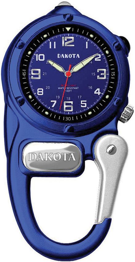 Clip-On Digital Watch Carabiner - Dakota Blue Blue - Dakota