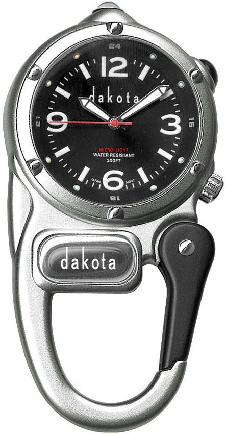 Clip-On Digital Watch Carabiner - Dakota Silver Silver - Dakota