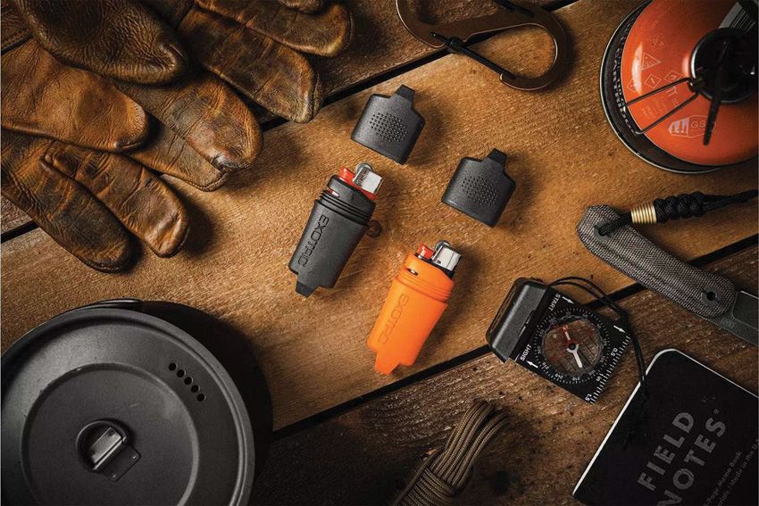 Exotac Mini Bic Lighter Case Bronze Orange and black - Exotac (image 2)