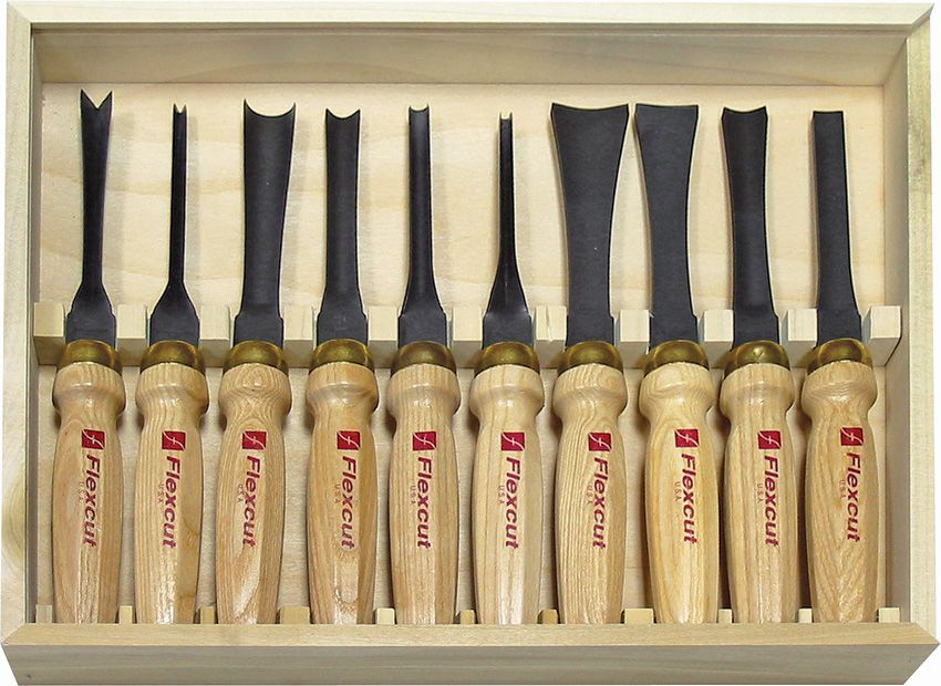 Mallet Wood Carving Set with Storage Box - Flexcut Wood Wood - Flexcut