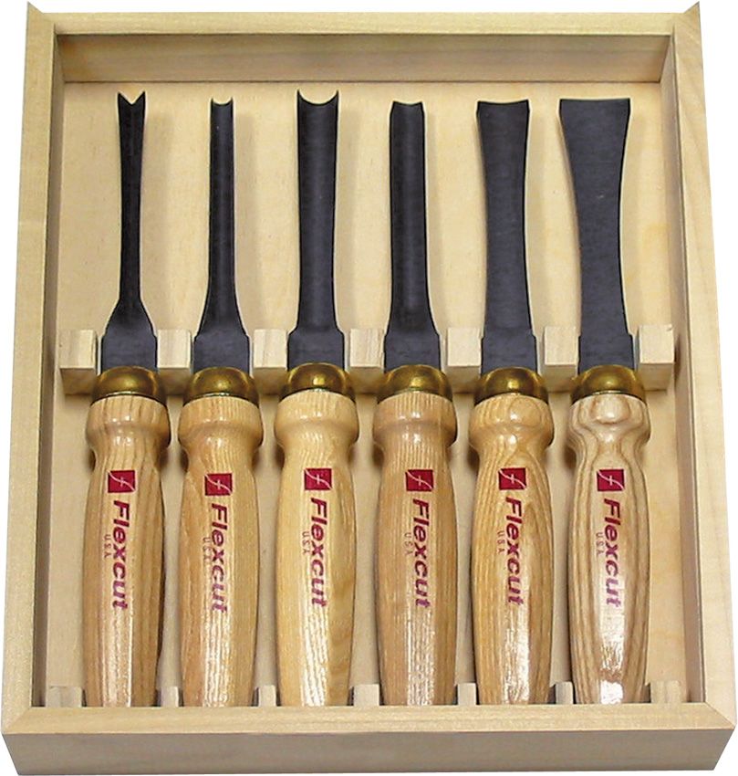 Mallet Wood Carving Set with Storage Box - Flexcut Wood and Stainless Wood and Stainless - Flexcut