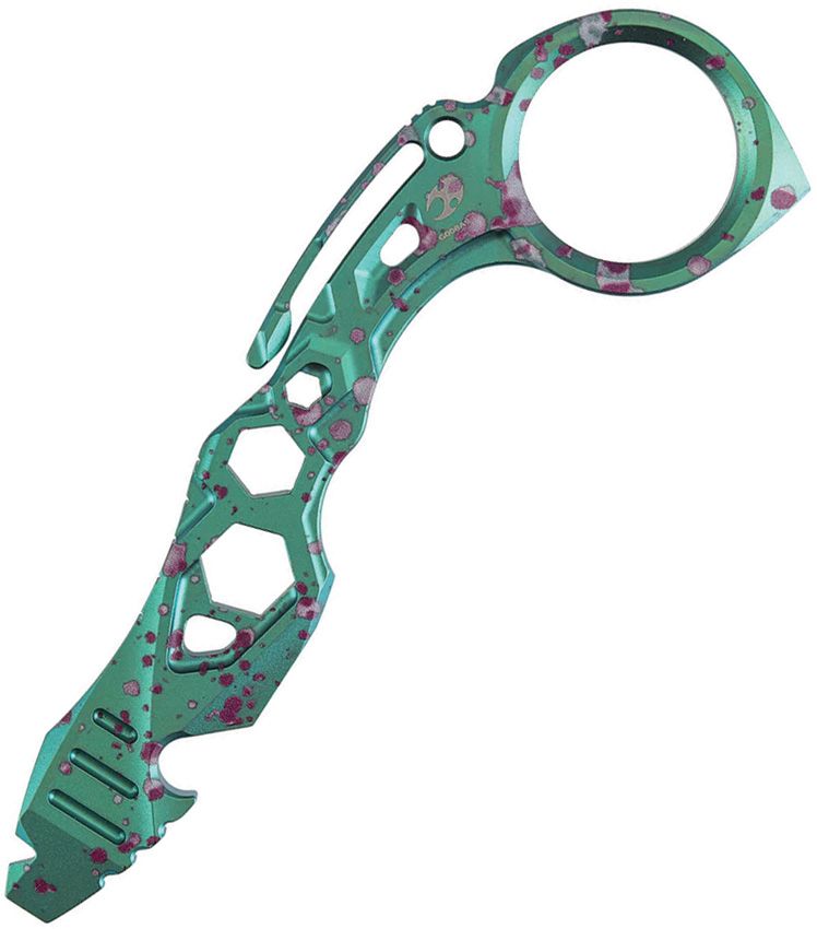 Multi-Function Outdoor Tool - Kansept Knives Green and Purple - Kansept Knives