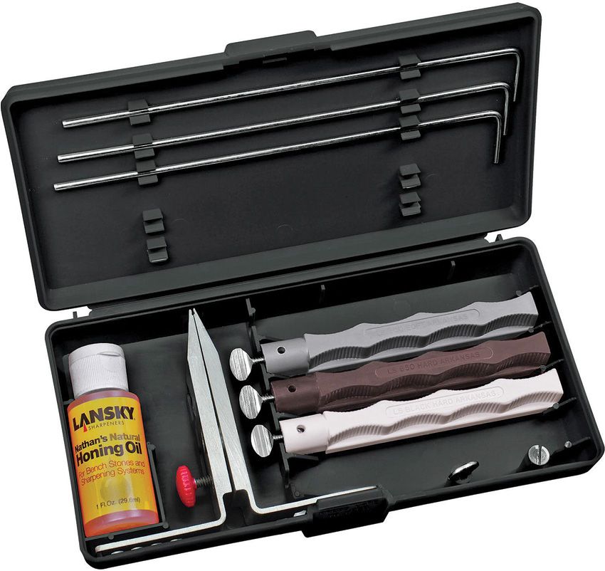 Arkansas Whetstone Knife Sharpener - Lansky Black Black - Lansky