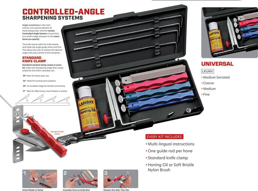 Lansky Wedge Multi-Sharpener Carbide & Ceramic (System (LS30)) - Lansky (image 2)