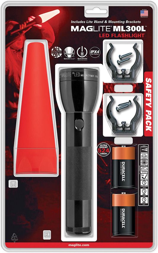 LED Torch 487 Lumens - Mag-Lite Black Black - Mag-Lite