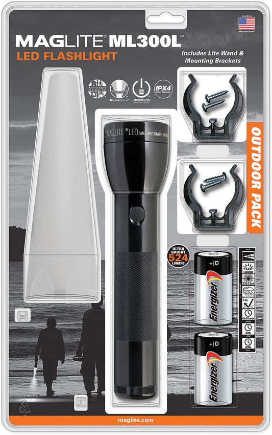 LED Torch 487 Lumens - Mag-Lite Black Black - Mag-Lite