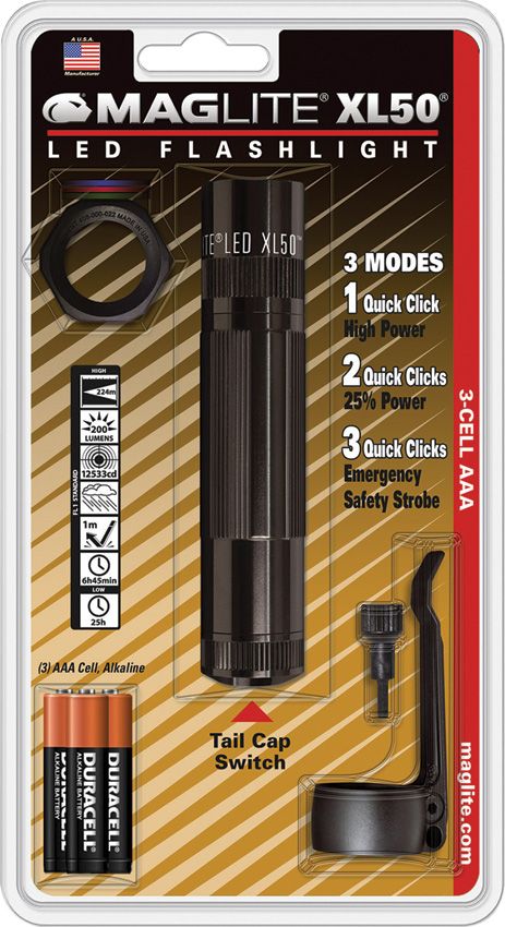 LED Torch 200 Lumens - Mag-Lite Black Black - Mag-Lite