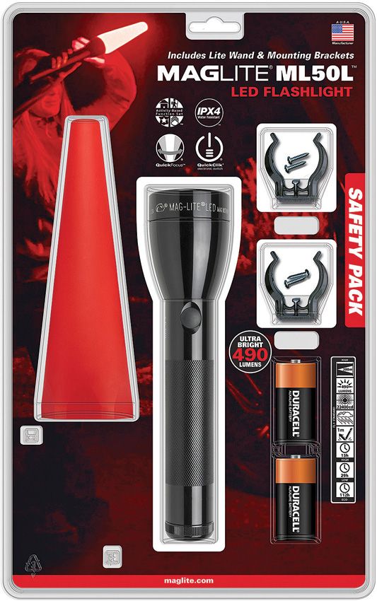 LED Torch 490 Lumens - Mag-Lite Black Black - Mag-Lite