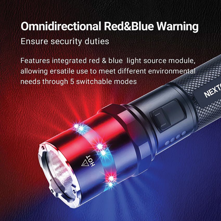 Nextorch Rechargeable LED Torch 3000 Lumens Black (Tactical Flashli - Nextorch (image 4)