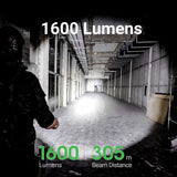 Nextorch Rechargeable LED Torch 1600 Lumens Black (Tactical Flashli - Nextorch (image 5)