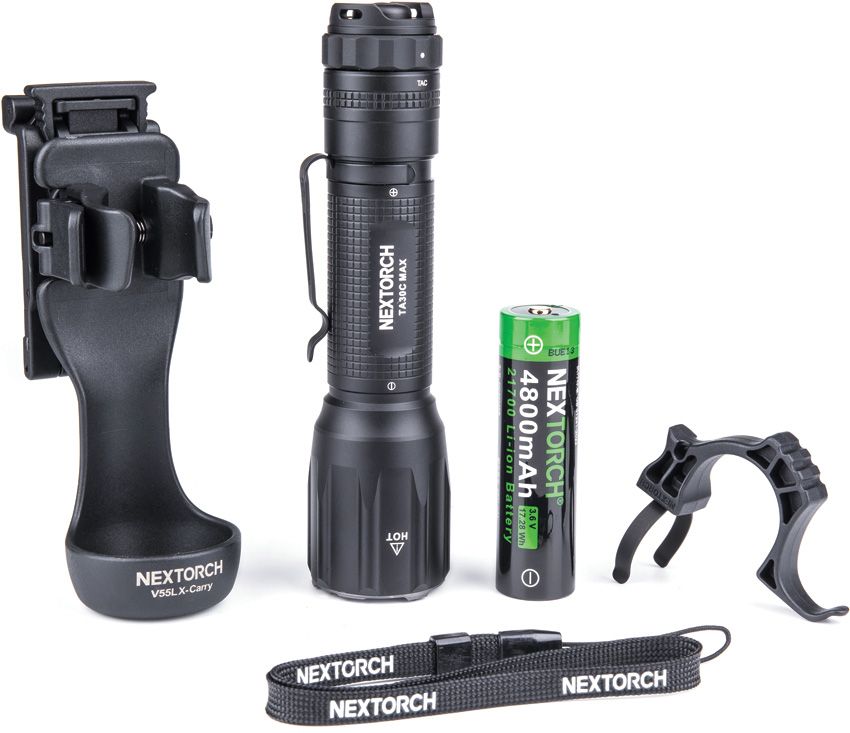 Rechargeable LED Torch 3000 Lumens - Nextorch Black Black - Nextorch