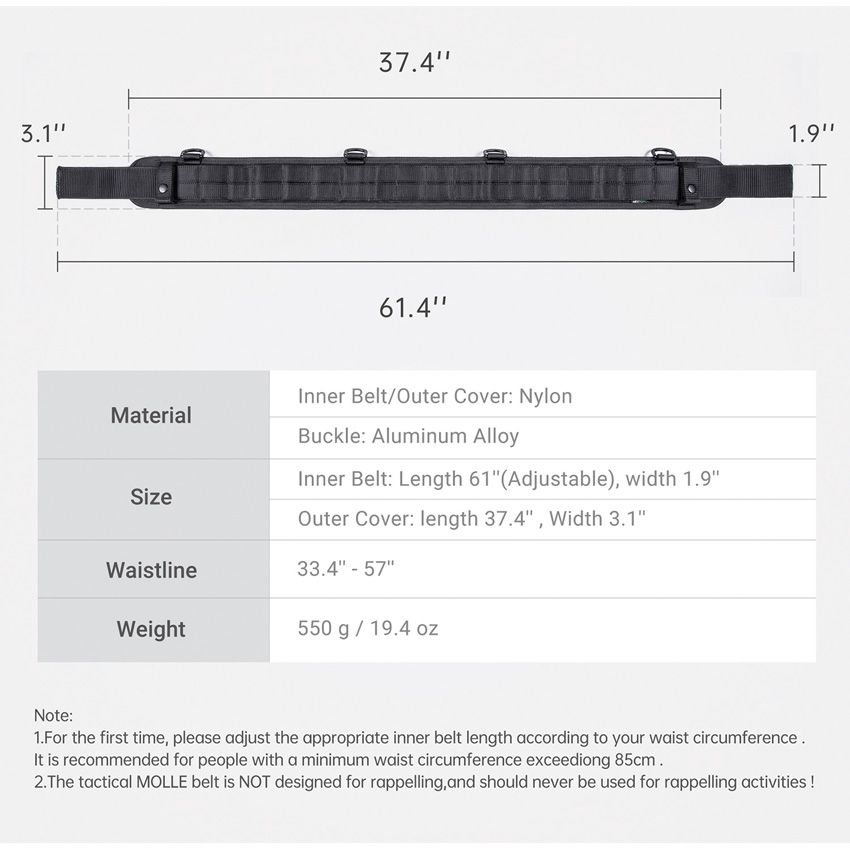 Nextorch MOLLE Belt Black - Nextorch (image 5)