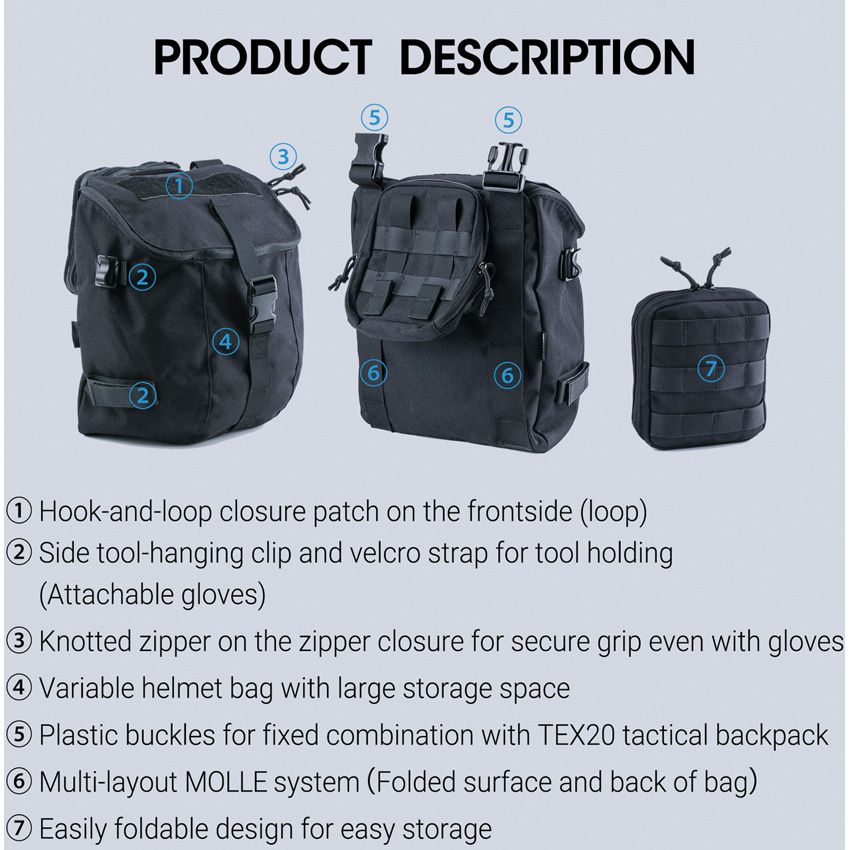 Nextorch Helmet Bag Black - Nextorch (image 3)