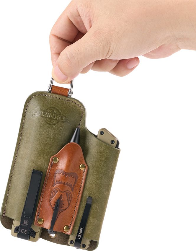 Oknife Knife Sheath & Accessory Green and brown - Oknife (image 4)