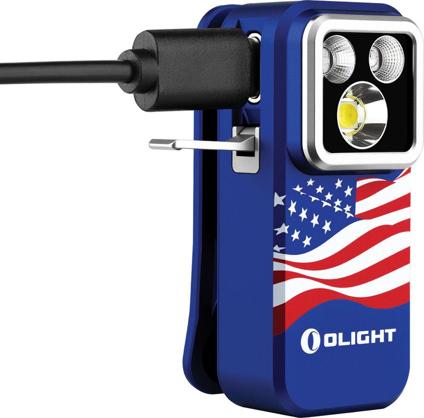 Olight Rechargeable LED Torch 100 Lumens Blue Stars and Stripes - Olight (image 3)