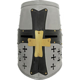 India Made Crusader Helmet Steel/Brass (2) - India Made (image 2)