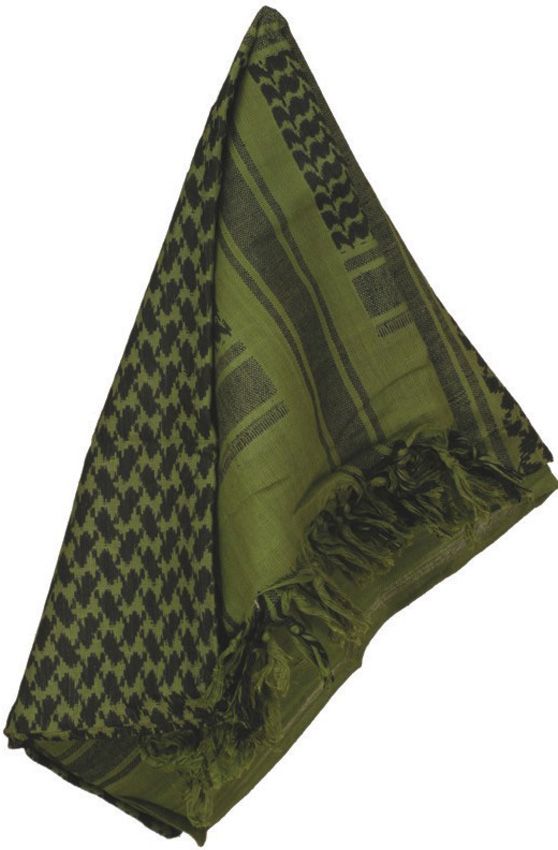 Tactical Shemagh Desert Scarf - Camcon Olive/Black Olive/Black - Camcon