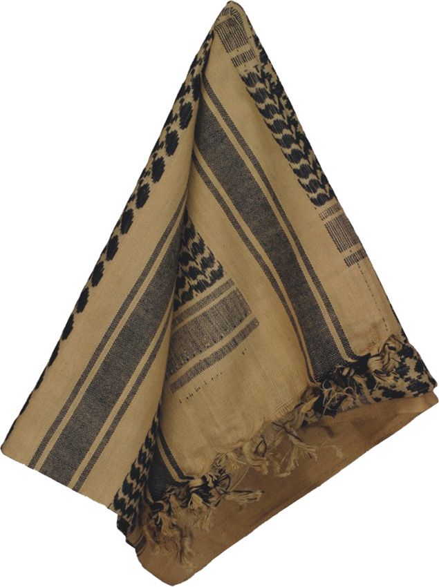 Tactical Shemagh Desert Scarf - Camcon Sand/Black Sand/Black - Camcon