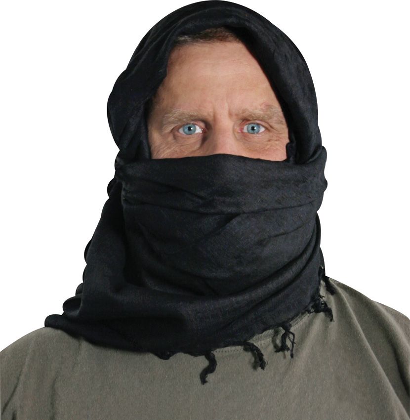 Tactical Shemagh Desert Scarf - Camcon Black Black - Camcon