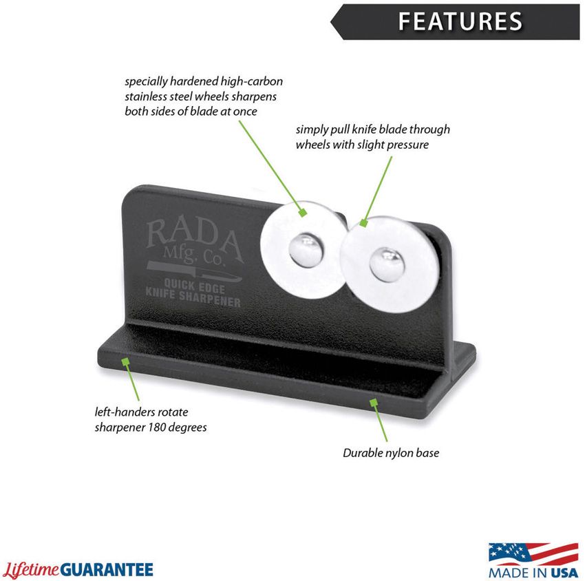 Knife Sharpener Outdoor - Rada Cutlery Black Black - Rada Cutlery