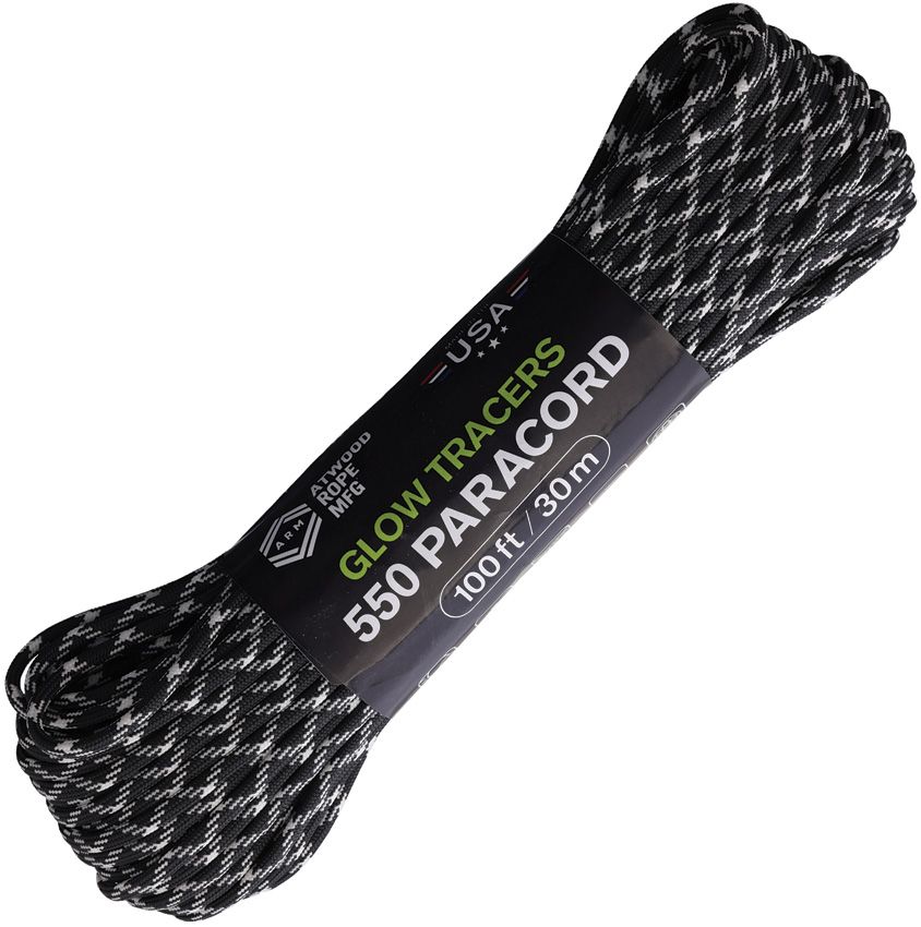 Outdoor Survival Gear - Atwood Rope MFG Black with Uber Glow Black with Uber Glow - Atwood Rope MFG