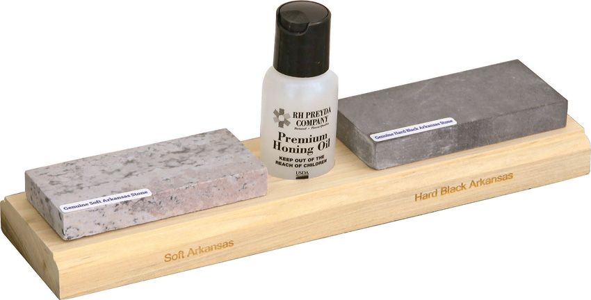 Arkansas Whetstone Knife Sharpener - RH Preyda Black Black - RH Preyda